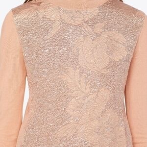 Tory Burch Wool/Silk Cloque Front Sweater